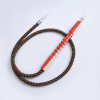 Vente en gros haut de gamme trois couleurs Silicone Hookah Pipe longue poignée souple souple extensible boîte de nuit Bar tuyau
