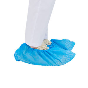 Cubrezapatos Premium PP/CPE 25 Azul/Blanco Martillado con Banda Elástica con Clip Transpirable Antideslizante 41x16 cm - Product Image 6