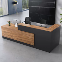 Meubles commerciaux modernes, comptoir de réception en forme de L en MDF avec armoire pour hôtels, bureaux, spas et salons de beauté