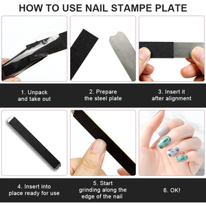 Fournitures pour ongles en gros : Limes <span class=keywords><strong>à</strong></span> ongles métalliques réutilisables avec logo personnalisé 100/180 - Product Image 6