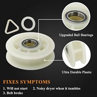 2025 Yükseltilmiş 661570-GP3 279640 W10837240 Elektrikli Kurutucu Tambur Kayışı Aksiyon Kasnağı Seti Bilyalı Rulmanlar Ultra Sağlam Plastik Whirlpool