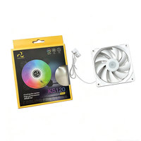 Ventilateur de refroidissement PC silencieux 120 mm 4 broches RGB, boîte de 25 couleurs RGB, emballage de 45 ventilateurs 4 broches 5000 tr/min pour machine de minage, 120 mm