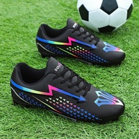 Chaussures de football à crampons longs 2026, semelle extérieure antidérapante en TPU, tige en PVC, doublure en maille, crampons d'entraînement de football unisexes pour jeunes, vente en gros