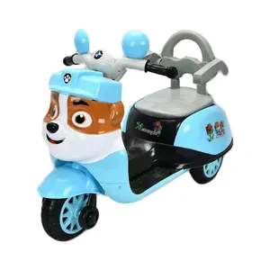 王王チーム子供用電動バイク三輪車幼児教育音楽車女の子赤ちゃんリモート充電子供おもちゃの車