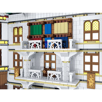 Mork Model Building Blocks 032101 City Street View Series Alley Grin-gottz Bank 4185 PCS Brick Toys Gift Toy Set
