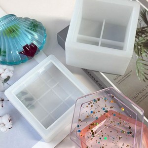 กล่องเครื่องประดับรูปหัวใจแบบทำมือแม่พิมพ์กล่องเก็บของขนาดใหญ่ทำจากซิลิโคนพร้อมฝาหยดคริสตัลแม่พิมพ์ซิลิโคนแม่พิมพ์แฮนด์เมด - Product Image 6