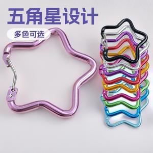 Mosquetón de Aleación de Aluminio con Forma de Estrella de Cinco Puntas, Gancho de Alambre de Acero Colorido, Accesorio de Joyería - Product Image 5