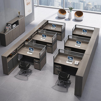 Bureau de travail moderne en cellule, bureau informatique pour personnel de bureau, table en bois, bureau modulaire, Escritorio