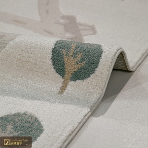 Tapis d'apprentissage interactif LandScopeTech, hypoallergénique, lavable, avec support en jute, en peluche, motif dessin animé, tissé à la machine, à poils de 9 mm, pour la maison - Product Image 4
