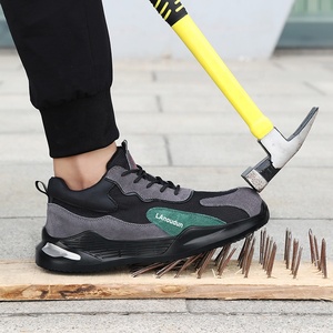 Pour GUYISA 10KV chaussures de sécurité isolées <span class=keywords><strong>Anti</strong></span>- Smash et <span class=keywords><strong>Anti</strong></span>-perçage coupe basse noir gris embout en fibre de verre Standard européen pour Win - Product Image 3