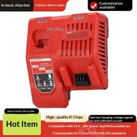 Chargeur rapide pour batteries Li-ion Milwaukee M12 M18 12V 18V avec protection contre les surcharges et arrêt automatique