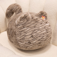Vente en gros de peluche chat tigré sans visage animal en peluche décoration de canapé maison poupée chat tigré en peluche