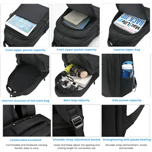 New Custom Student Shoulder Schoolbags Travel Computer Business Laptop Backpack Bag With Usb Charge Compartment
