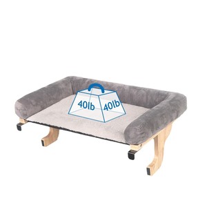 Wooden Cat Hammock Window Sill Pet <b>Bed</b> Elevated Rectangle Shape For Cat - Product Image 5