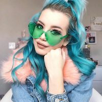 Lunettes Cœur Transparentes sans Monture, Couleurs Bonbon, Lunettes d'Amour