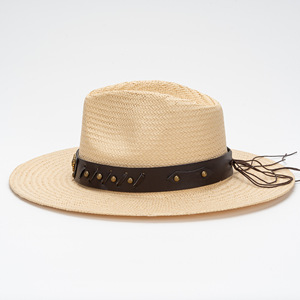 Sombrero de Paja Unisex de Ala Ancha para Verano, Tejido de Paja, Borde Plano, Protección Solar, para Actividades al Aire Libre, Playa, Viajes y Fiestas - Product Image 3