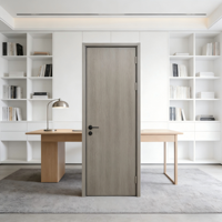 Porte en bois massif au design simple pour chambre à coucher, bureau et autres pièces résidentielles
