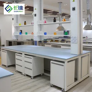 Muebles de laboratorio, banco de trabajo lateral, mesa de laboratorio