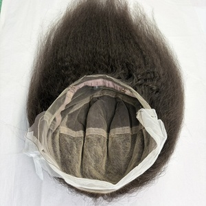 Peluca de encaje HD completa, pre-arrancada, con línea de cabello hecha a mano, cabello virgen Remy sin procesar, lista para envío inmediato, con texturas lisa, ondulada, rizada y afro. - Product Image 6