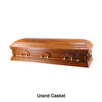 Ataúdes de Madera Estilo Americano de Alta Calidad al por Mayor - Ataúd de Nogal Macizo Natural para Entierro de Adultos con Diseños Personalizables