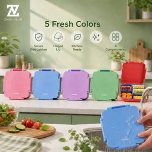 Lonchera Infantil Zhenneng con Diseño de Dibujos Animados, 1800 ml, con Recipiente para Salsas y Bandeja de Drenaje, PP de Grado Alimenticio, Hermética, a Prueba de Fugas, Libre de BPA - Product Image 1