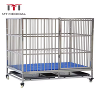 Cage pliable en acier inoxydable pour chien, équipement vétérinaire, cage en aluminium pour animaux, prix usine MT MEDICAL, livraison directe