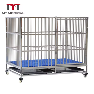 Pieghevole in acciaio inox cane gabbia Vet attrezzature animale gabbia in alluminio per cane - Product Image 6