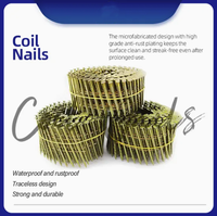 2 Inch X 0.099 15 Grados Steel Smooth Ring Shank Galvanized Coil Nails for Wood Palettes