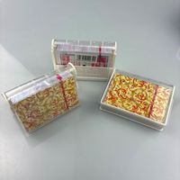 Cartes à jouer de poker personnalisées OEM en papier écologique, finition huilée, longue durée, anti-décoloration, pour soirées de jeux en famille et tournois, avec boîte en papier à coins arrondis