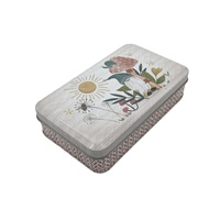 Boîte en étain vintage pour aliments, impression en gros, qualité alimentaire, logo personnalisé, couleur CMJN, boîte rectangulaire pour bonbons, biscuits, gâteaux