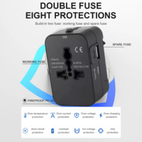 Adaptateur de voyage universel, prise internationale mondiale 110-250V, chargeur USB C PD multi-ports, logo personnalisé
