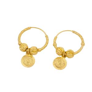 Pendientes de anillo nigerianos africanos de Oriente Medio a la moda para mujer, pendientes de aro de joyería chapados en oro de 24K con alta calidad - Product Image 5
