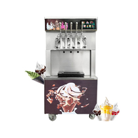 Nouvelle machine à glace molle et sorbet professionnelle à 5 saveurs, facile à utiliser pour fruits, lait, yaourt, eau, farine, noix