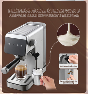 Machine à expresso semi-automatique à écran tactile pour cuisine moderne, thermobloc, cafetière domestique, mousseur à lait pour latte et cappuccino - Product Image 4