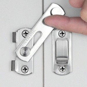 Stainless Steel <b>Sliding</b> <b>Door</b> Latch 90 Degree Right Angle Bolt Thickened Pet Cage Barn <b>Door</b> <b>Lock</b> Easy Installation - Product Image 3