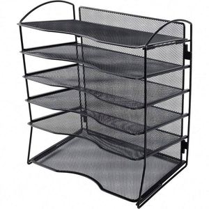 6 Tier Paper <b>Tray</b> Desk Organizer Metal A4/ Letter Size <b>File</b> Document Holder Stackable Letter <b>Tray</b> for Office School Organization - Product Image 3