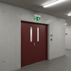 Uscita di emergenza freccia sinistra in alluminio 220x120mm - Product Image 3