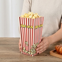 Boîte à Popcorn Jetable Thème Date de Production, Emballage Alimentaire en Papier, Fournitures de Fête, Boîte à Frites à Emporter