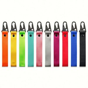 Custom Keychain <b>Lanyard</b> with Custom Logo Silk Screen Printing <b>Polyester</b>/Nylon/RPET Material Plastic Hook & Adjustable Hook - Product Image 1