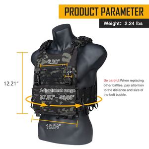 IDOGEAR 500D 나일론 카모 전투 훈련용 퀵 릴리스 택티컬 베스트 몰리 모듈러 조끼 페인트볼 플레이트 캐리어 - Product Image 4