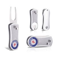 Outil de réparation de divots de golf en métal durable, marqueur de balle, clip de chapeau, design personnalisé, logo gravé, accessoires fourche de golf