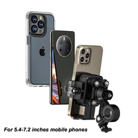 Soporte Giratorio de 360 Grados para Teléfono Móvil en Motocicleta, para Celulares de 5.4-7.2 Pulgadas
