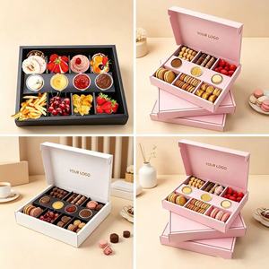 Boîte à pâtisserie personnalisée avec logo, boîte à croissants, boîte à biscuits au chocolat, boîte à dessert en papier kraft, emballage pour traiteur, boîte à plateau de fromages - Product Image 1