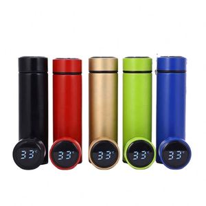Bouteille d'eau intelligente en acier inoxydable à isolation sous vide avec affichage LED de la température, 450 ml, maintien thermique 12-24 heures - Product Image 2