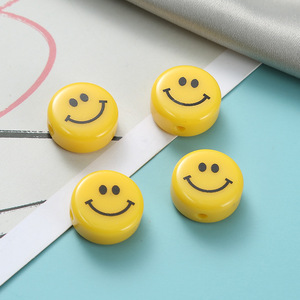 Cuentas Acrílicas Planas con Cara <span class=keywords><strong>Sonriente</strong></span> en Amarillo, de 6, 8, 10, 12, 14 y 16 mm, para la Fabricación de Pulseras y Collares - Product Image 6