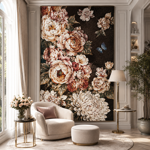 Vente chaude usine : Mosaïque murale en verre à motifs floraux violets, design personnalisé, style <span class=keywords><strong>parquet</strong></span> moderne, pour décoration intérieure et hôtelière en cristal - Product Image 4