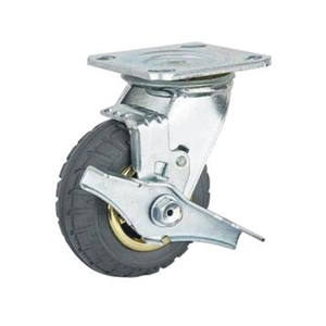 8X2 Roda De Borracha 6 "500kg Capacidade de Carga Giratória Rodízio Rodas Rígida 4 <span class=keywords><strong>Industrial</strong></span> Pu Poliuretano Rodízio Roda 6 Polegadas - Product Image 3