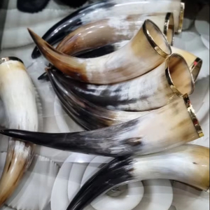 Naturel Élégant Durable Buffle Boire Corne En Métal Verres Tasses Style Design Moderne pour La Maison Jardin Boissons Accessoires - Product Image 1