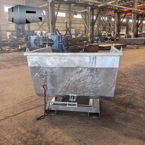 Bac <span class=keywords><strong>auto</strong></span>-vidant en acier galvanisé à dégagement rapide chariot élévateur grue <span class=keywords><strong>benne</strong></span> 1 an de garantie pour le traitement des déchets déplaçant les ordures - Product Image 5