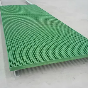 Anti slip Molded Fiberglass Plastic Composite FRP Grating Floor Mesh Grid Manufacturer Customized Fiberglass FRP Grating